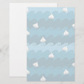 Paper Boats Pattern Briefpapier (Vorne/Hinten)