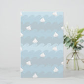 Paper Boats Pattern Briefpapier (Stehend Vorderseite)