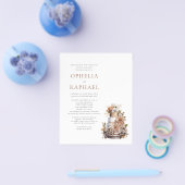 PAPER Boho Cake Florals Bohemisch Hochzeit Einladu Flyer (Einzeln)