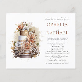 PAPER Boho Cake Florals Bohemisch Hochzeit Einladu Flyer