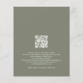 PAPER Boho Fall Florals Sage Bohemische Hochzeit Flyer (Hinten)