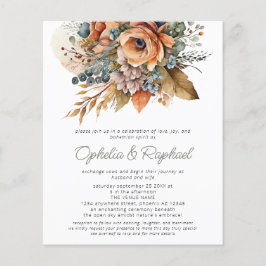 PAPER Boho Fall Florals Sage Bohemische Hochzeit Flyer