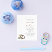 PAPER Boho Rings Bohemisch Hochzeitseinladung Flyer (Einzeln)