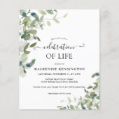 PAPER Botanische Feier zum Gedenken an das Leben Flyer (Vorne)