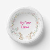 Paper Bowls 7" Cute Easter Bunny Kids Party Pappteller (Vorderseite)