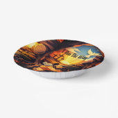 Paper Bowls 7" Jesus Resurrection Paper Cut Art Pappteller (Gewinkelt)