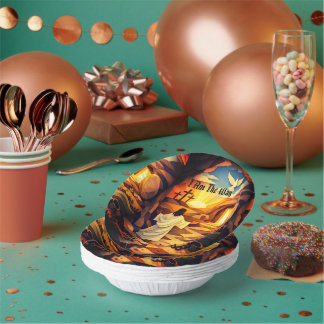 Paper Bowls 7" Jesus Resurrection Paper Cut Art Pappteller