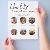 PAPER Brautparty Party Spiel wie alt war Braut Flyer (Hand)