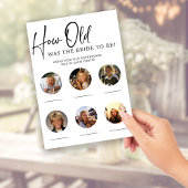 PAPER Brautparty Party Spiel wie alt war Braut Flyer