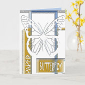 Paper Butterfly Greetings Karte (Gelbe Blume)