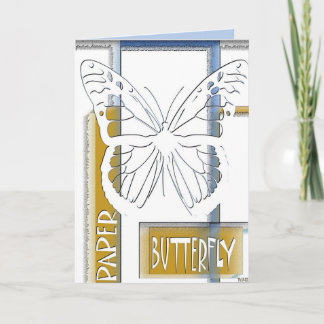Paper Butterfly Greetings Karte
