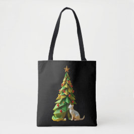 Paper Christmas Cat Tasche