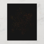 PAPER Classy Gold Black Christmas Party Einladung Flyer (Hinten)