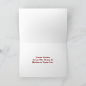 Paper Clip Ice Skates Business Christmas Card Red Feiertagskarte (Innenseite)