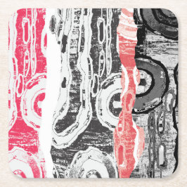 Paper Coaster – Abstract Land Rechteckiger Pappuntersetzer