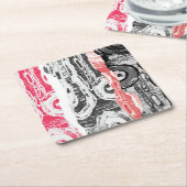 Paper Coaster – Abstrakte Landschaft Rechteckiger Pappuntersetzer (angewinkelt)