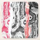 Paper Coaster – Abstrakte Landschaft Rechteckiger Pappuntersetzer (Vorderseite)