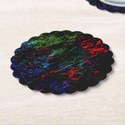 Paper Coaster dark abstract texture eco-friendly  Untersetzer (angewinkelt)
