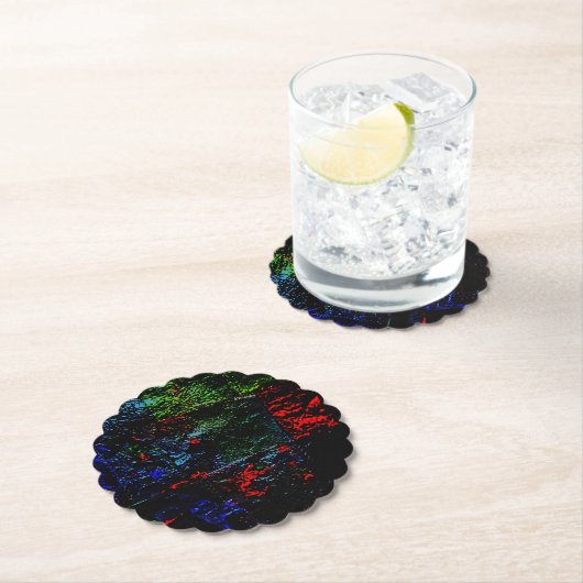 Paper Coaster dark abstract texture eco-friendly Untersetzer (Vor Ort)