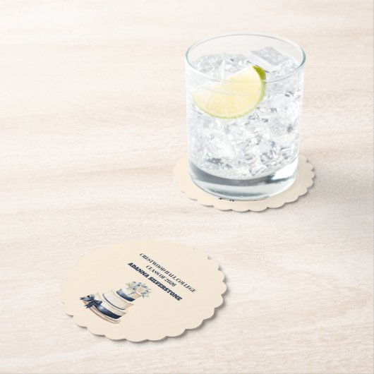 Paper Coaster-Editable Graduation Tableware Set Untersetzer (Vor Ort)