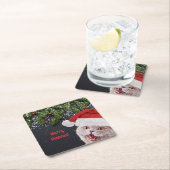 Paper Coaster, Merry Hissmas  Rechteckiger Pappuntersetzer (Vor Ort)