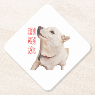 paper coaster of dog untersetzer