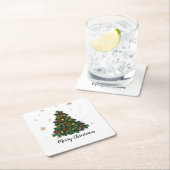 Paper CoasterChristmas Tree Snowman Christmas Part Rechteckiger Pappuntersetzer (Vor Ort)