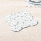 Paper Coasters | Elegante Blumen | Hochzeitsdekora Untersetzer (angewinkelt)