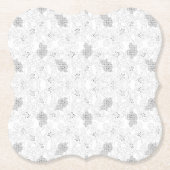 Paper Coasters | Elegante Blumen | Hochzeitsdekora Untersetzer (Vorderseite)