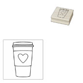 Paper Coffee Cup Art Briefmarke Gummistempel (Stempel)