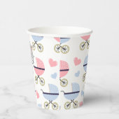 Paper Cup Baby Stroller Stork Elephant Hearts  Pappbecher (Rechts)