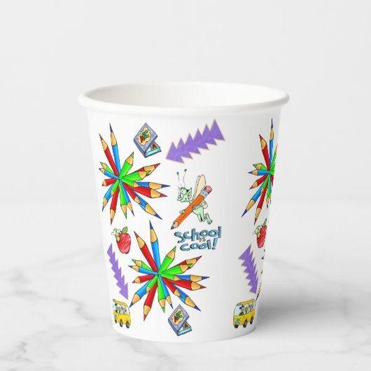 Paper Cup Back to School ist Cool Pappbecher (Vorderseite)