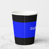 Paper Cup Black Blue Happy Neujahr 2025 Pappbecher (Rechts)