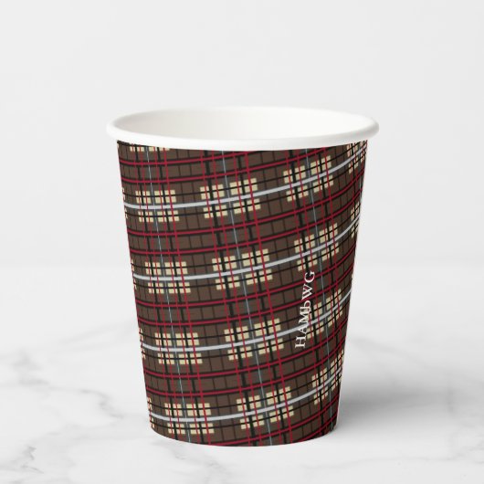 Paper Cup - Br/Blk/R/Bg Graph HAMbyWG Pappbecher (Rückseite)