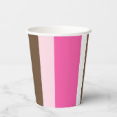 Paper Cup Brown & Pink Stripe  Pappbecher (Rückseite)