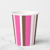 Paper Cup Brown & Pink Stripe Pappbecher (Rückseite)