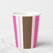 Paper Cup Brown & Pink Stripe Pappbecher (Links)