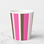 Paper Cup Brown & Pink Stripe Pappbecher (Vorderseite)
