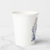 Paper Cup Delft Blue Floral Party Tableware Pappbecher (Rechts)