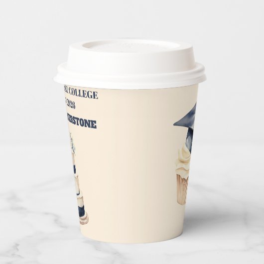 Paper cup-Editable Graduation Tableware Set Pappbecher (Links)