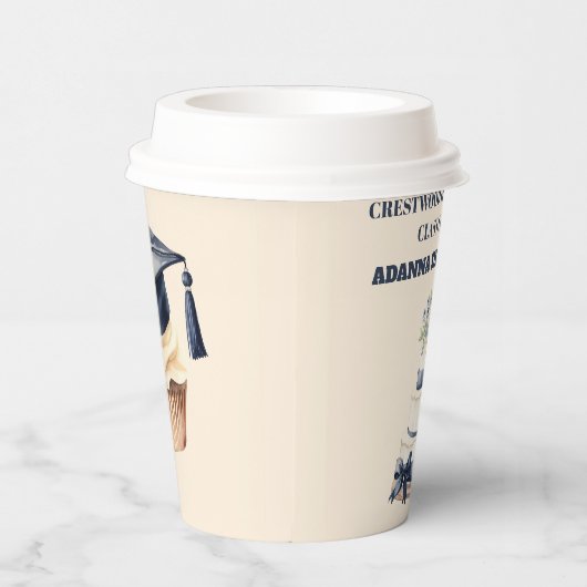 Paper cup-Editable Graduation Tableware Set Pappbecher (Rechts)