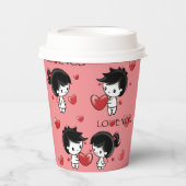 Paper cup for Valentine's Day Pappbecher (Vorderseite)