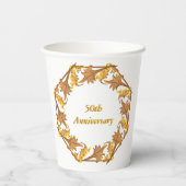 Paper Cup - Goldener Jubiläumskreis Pappbecher (Rückseite)