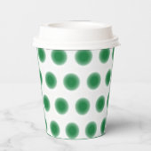 Paper Cup - Grüne Punkte mit diffusen Kanten Pappbecher (Rückseite)