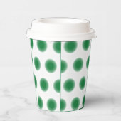 Paper Cup - Grüne Punkte mit diffusen Kanten Pappbecher (Rechts)