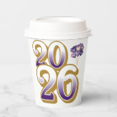 Paper cup-Happy New Year 2026 Tableware Set Pappbecher (Vorderseite)