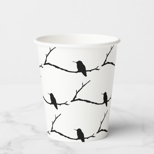 Paper Cup - Hummingbird am Zweig Pappbecher (Rückseite)