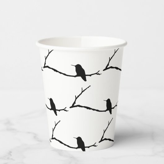 Paper Cup - Hummingbird am Zweig Pappbecher (Links)