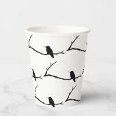 Paper Cup - Hummingbird am Zweig Pappbecher (Vorderseite)
