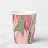 Paper cup in stylish abstract graphic pappbecher (Rechts)